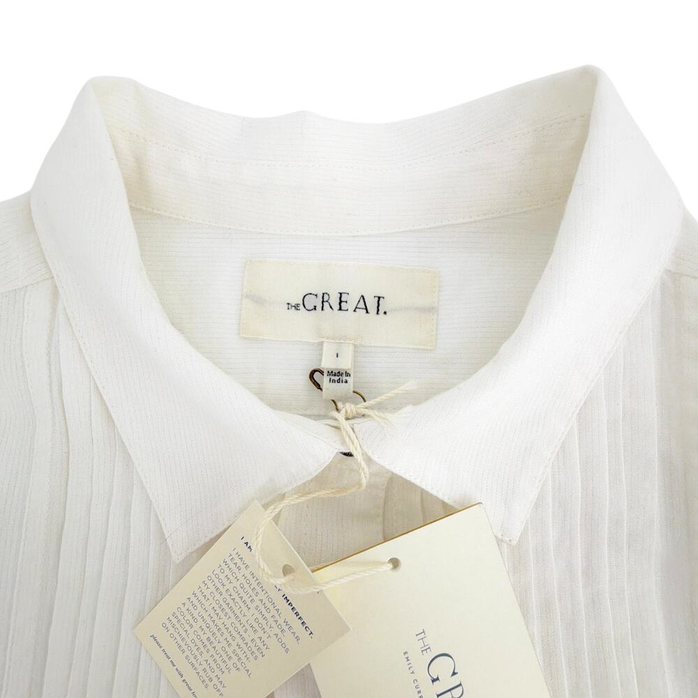 THE GREAT. The Classic Tux Top in White 1|S - Picture 8 of 13